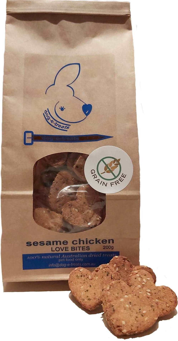 Grain Free Sesame Chicken Love Bites 100g